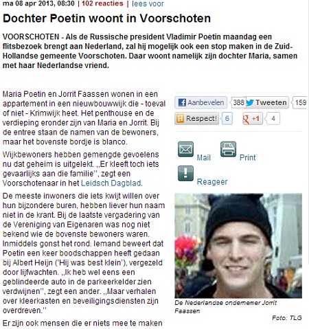 Dochter Poetin woont in Voorschoten 2